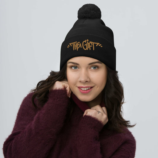 "The Gift" Pom-Pom Beanie